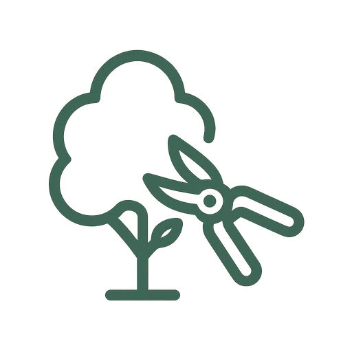 Tree trimming service icon