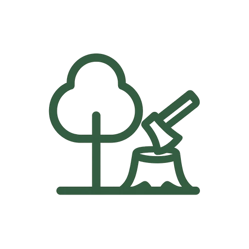 Land and lot clearing service icon