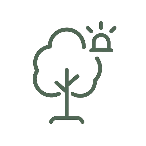 Emergency tree service icon