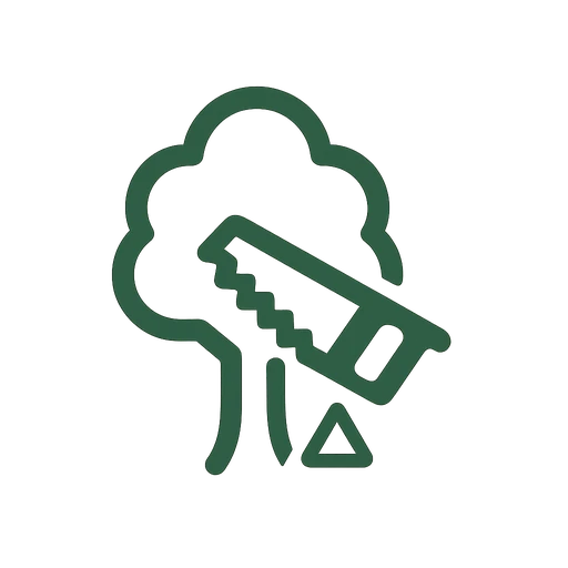 Hazardous tree removal service icon